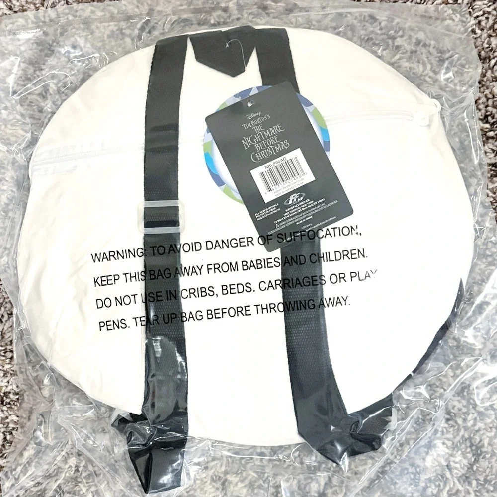 Disney White and Black Nightmare Before Christmas Backpack